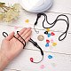 GORGECRAFT 30PCS Anti-Lost Necklace Lanyard Set Include 6PCS Black Neck Lanyard Necklace Straps Pendant and 24PCS 8mm 6 Colors Silicone Rubber Rings Band Holder for Women Men DIY-GF0006-39-3