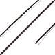 ラウンドワックスポリエステル糸ストリング  マイクロマクラメコード  ツイストコード  革縫い用  ダークコーヒー  0.55mm  約131.23ヤード（120m）/ロール X-YC-D004-02C-021-3