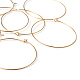 Accessoires de bijoux doré crochets d'oreilles plaquées laiton X-EC067-6NFG-3