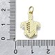 Латунные микропаве прозрачные подвески с фианитом KK-V010-07G-01-3