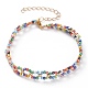 Bracelets ronds opaques en perles de rocaille en verre lustré BJEW-JB05870-02-1
