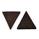 天然ウェンジウッドペンダント  染色されていない  三角形のチャーム  ココナッツブラウン  37.5x31.5x3.5mm  穴：2mm WOOD-T023-61-3