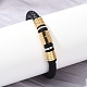 Плетеные браслеты из кожаного шнура из микрофибры BJEW-D304-12G-4