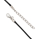 Воском ожерелье шнура материалы с фурнитурами железа NJEW-R229-2.0mm-3