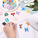 FINGERINSPIRE 48 Pcs Zodiac Signs Applique Iron On/Sew on Patch Applique 12 Constellations Embroidered Cloth Patches Assorted Colors Decorative DIY Patches for Bag Clothes Dress Hat Jeans Shoes DIY-FG0003-57-3