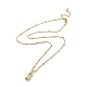 Ожерелья с подвеской из латуни с буквенной буквой NJEW-A015-21G-I-2