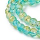 Chapelets de perles bicolores en verre craquelé GLAA-F098-03B-10-3