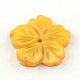 Perles de coquille de fleur de prunier teintes d'eau douce naturelles SHEL-R009-63-2