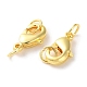 Стойки обшивки латунь когтя омара застежками KK-F090-26G-02-2