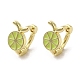 Lemon Shape Rack Plating Brass Hoop Earrings EJEW-A031-09G-1