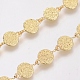 Textured Brass Handmade Link Chains CHC-G006-08G-5