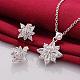 Trendy Silver Plated Brass Cubic Zirconia Bridal Party Jewelry Sets SJEW-BB09535-C-2