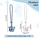 AHADERMAKER 2Pcs 2 Colors Glass Butterfly Pendant Decorations AJEW-GA0006-59-2