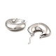 304 серьги-кольца из нержавеющей стали для женщин EJEW-G358-07P-2