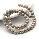 Round Shell Pearl Frosted Beads Strands BSHE-I002-6mm-22-3