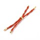 Bracelets argentés en corde de nylon MAK-C003-03G-12-1