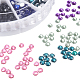 About 1400Pcs Mixed Color 3mm Faceted Acrylic Rhinestones Beads Flat Glitter Decorations 3D Diamond Gems for Cell Phone Nail Art GACR-PH0001-01-B-2
