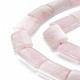 Granos naturales de abalorios de cuarzo rosa G-S359-341-3