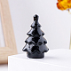 Natürliche Obsidian-Weihnachtsbaumstatue DJEW-PW0013-25D-1