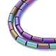 Electroplate Frosted Glass Beads Strands EGLA-K014-BF-FP03-4