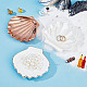 GLOBLELAND 3PCS Starfish Jewelry Dish Ceramic Shell-shaped Ring Holder Trinket Tray Ring Holder Dish for Holding Rings Necklaces Earrings Bracelets AJEW-GL0001-44-5