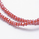 Chapelets de perles en verre opaque électrolytique X-EGLA-J144-PL-B02-3