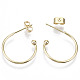 Brass Half Hoop Earrings KK-R112-041A-NF-3