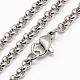 Trendy Men's 304 Stainless Steel Cross Rolo Chain Necklaces NJEW-M077-D-03-1