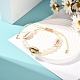 Natural Pearl & Cowrie Shell Braided Bead Bracelet for Teen Girl Women BJEW-JB07063-2