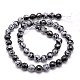 Natural Snowflake Obsidian Beads Strands G-G542-8mm-23-2