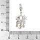 Европейские подвески из латуни с цветными стразами KK-P324-08P-3