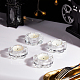 AHADEMAKER 4Pcs Glass Candle Holder AJEW-GA0005-48-4