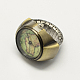 Relojes de cuarzo anillo elástico de hierro RJEW-R119-15C-2