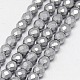 Electroplate Non-magnetic Synthetic Hematite Beads Strands G-J169C-3mm-07-1