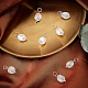 Pandahall elite 10pcs 2 couleurs pendentifs de perles d'eau douce de culture naturelle PEAR-PH0001-09-5
