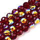 Transparentes perles de verre de galvanoplastie brins EGLA-N012-001-B01-1