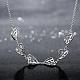Silver Plated Brass Heart Pendant Necklaces for Women NJEW-BB00842-4