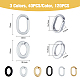 Superfindings 240 pièce de 6 styles d'anneaux de liaison en acrylique peints à la bombe opaques OACR-FH0001-037-2