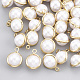 Abs de plástico imitación perla encantos KK-T035-66-1
