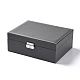 PU Imitation Leather Jewelry Organizer Box with Lock CON-P016-B01-2