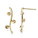 Brass Stud Earring Findings KK-T062-66G-A-NF-3