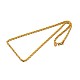 304ステンレススチール製ロープチェーンネックレス  カニカン付き  ゴールドカラー  23.6インチ（59.9cm） NJEW-P047-40-2