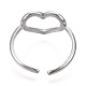 304 anneaux de manchette coeur creux en acier inoxydable RJEW-N038-122P-4