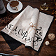 Коврики для чашек из хлопка и льна с кофейной тематикой AJEW-WH0201-014-5