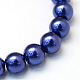 Backen gemalt pearlized Glasperlen runden Perle Stränge X-HY-Q003-10mm-19-2