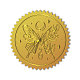 自己接着金箔エンボスステッカー  メダル装飾ステッカー  蝶  5x5cm DIY-WH0211-359-1