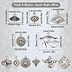 Sunnyclue 1 boîte de 72 breloques égyptiennes style tibétain œil d'Horus breloques plates rondes mauvais œil triangle œil de ra re breloques en alliage pour la fabrication de bijoux colliers bracelets boucles d'oreilles bricolage artisanat FIND-SC0003-68-2