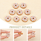 CHGCRAFT 10Pcs Donut Shaped Silicone Beads for DIY Necklaces Bracelet Keychain Making Handmade Crafts SIL-CA0001-44-5