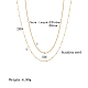 ステンレス鋼の二重層ネックレス  女性のためのチョーカーネックレス  18KGP本金メッキ  15-3/8インチ（39cm） BI6210-1-3