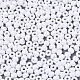 不透明な色のガラスビーズ  ラウンド  ホワイト  4x3mm  穴：1mm  約4500個/袋 SEED-S040-01A-13-3